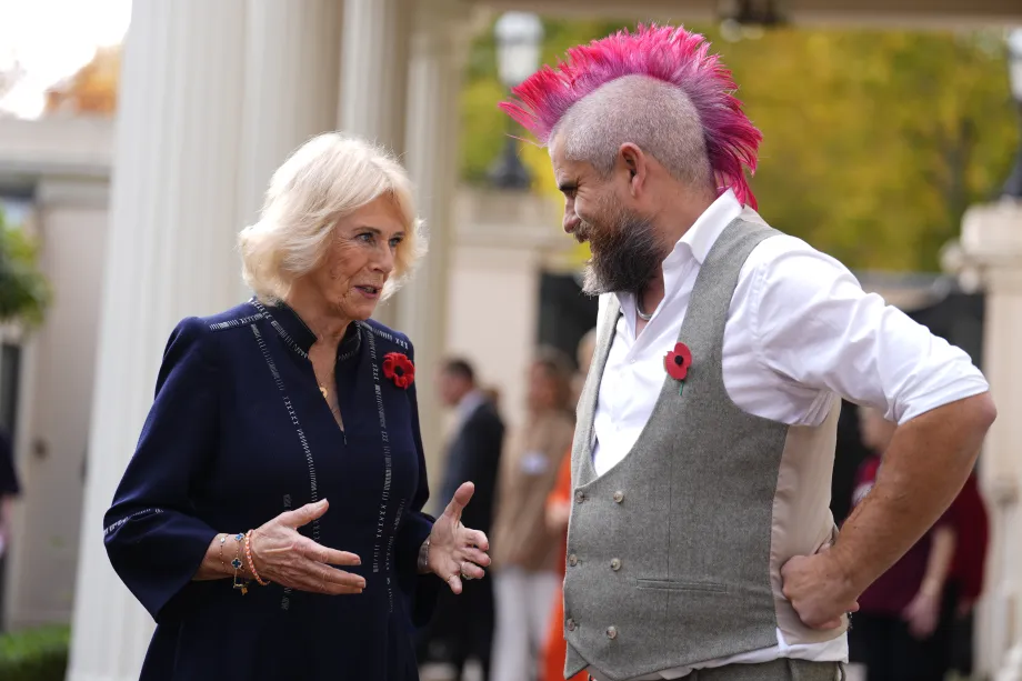 The Queen with Spudman