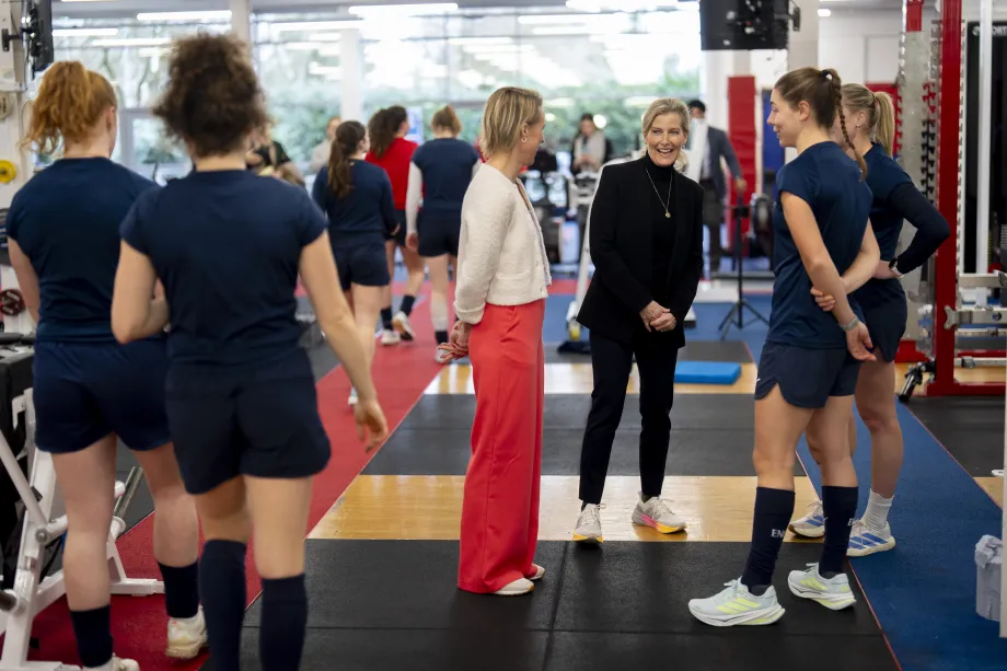 The Duchess of Edinburgh with England and GB Hockey