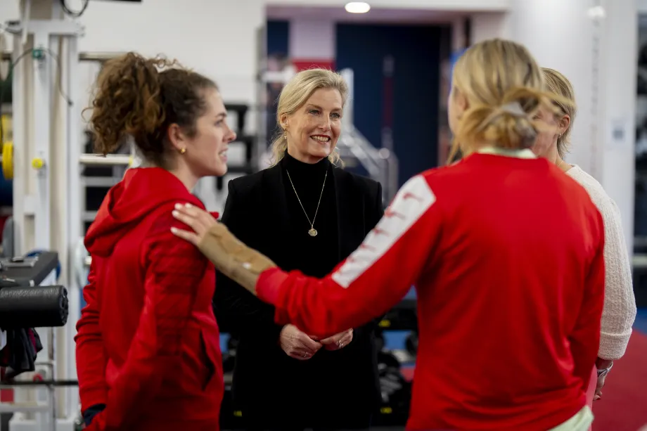 The Duchess of Edinburgh with England and GB Hockey
