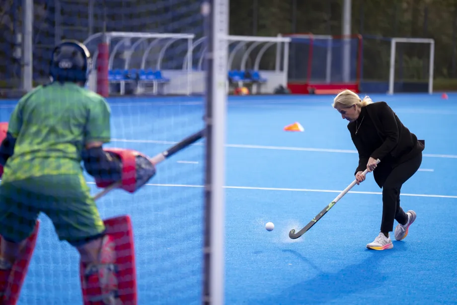 The Duchess of Edinburgh with England and GB Hockey