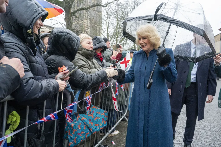 The Queen meets members of the public in Dedham