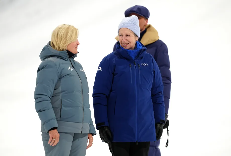 The Princess Royal presents medals for the Women's Snowboard Air Final