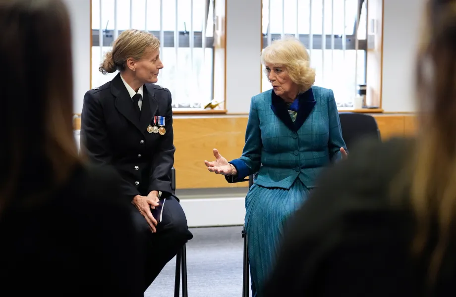 The Queen with Superintendent Sharon Baker