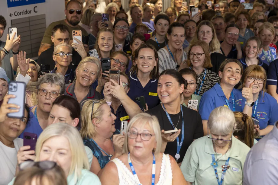 The King visits a Macmillan cancer centre in York