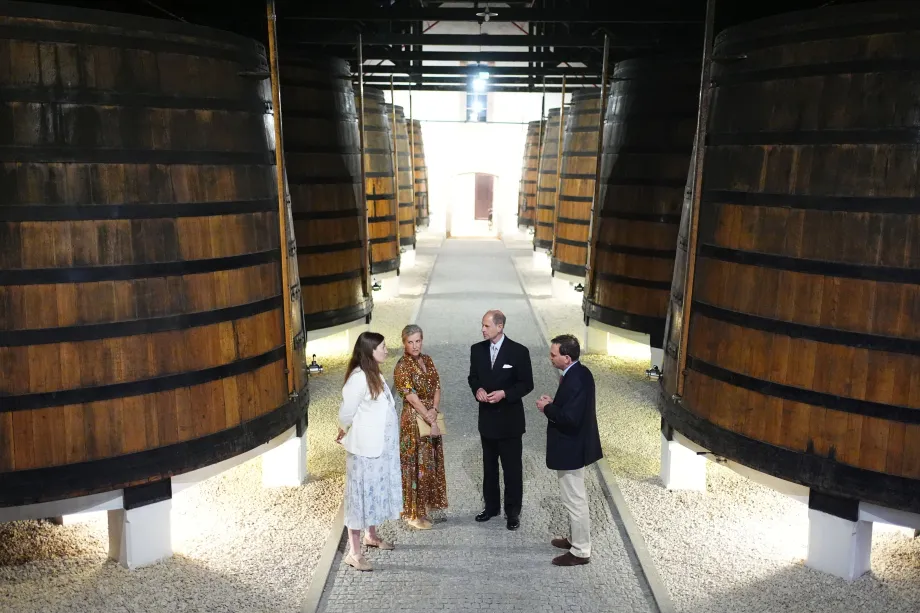The Duke and Duchess of Edinburgh tour Graham's Port Lodge