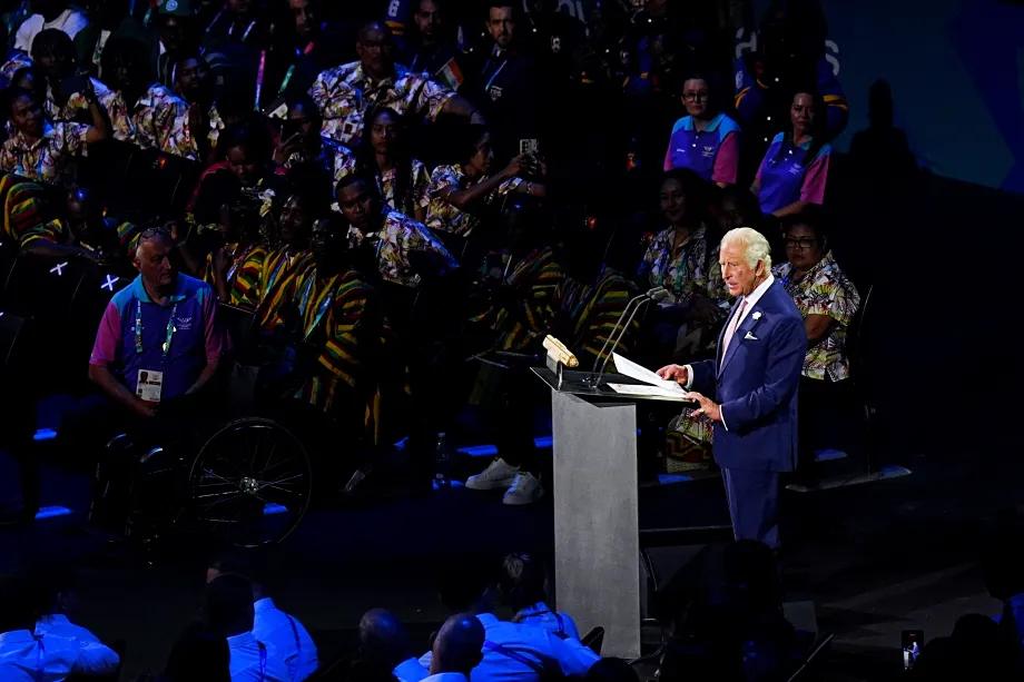 The King delivers a speech during the Opening Ceremony 