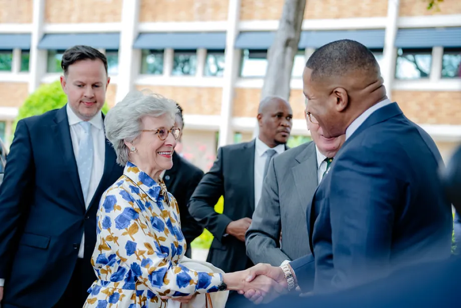 The Duchess of Gloucester meets  His Excellency President Advocate Duma Boko