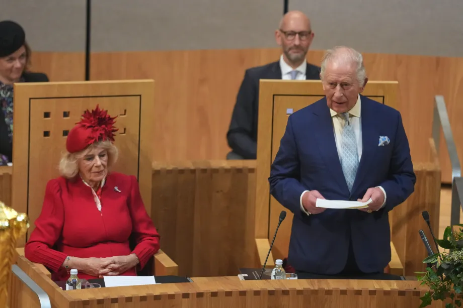 His Majesty speaks in the Senedd