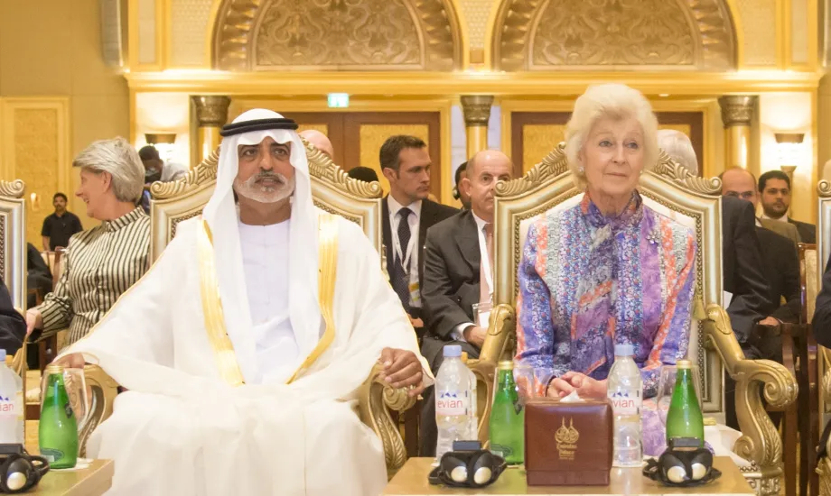 Princess Alexandra with Sheikh Nahyan, UAE Sightsavers President, Abu Dhabi, 2014
