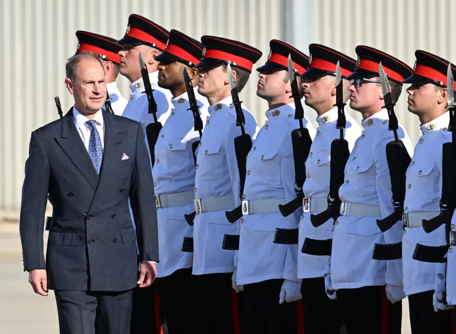 The Earl inspects the Royal Gibraltar Regiment