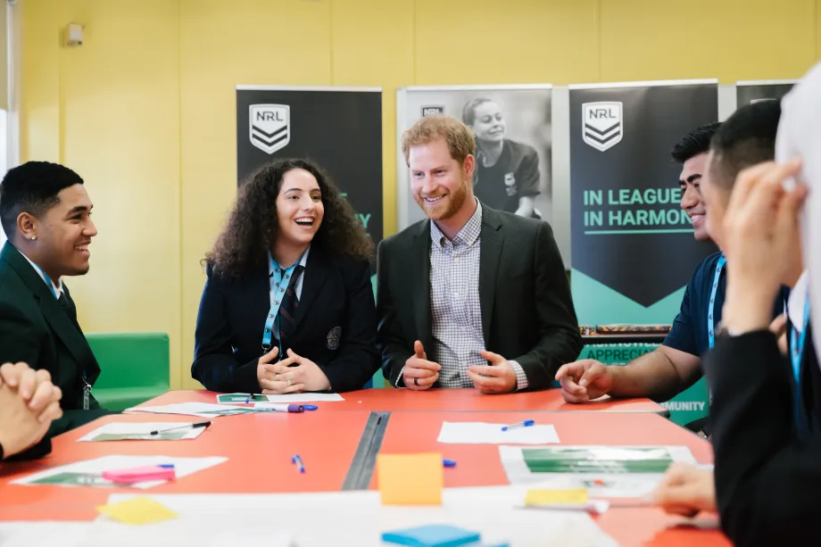 Prince Harry at Macarthur Girls High School