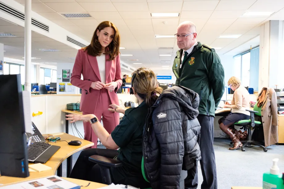 The Duke and Duchess of Cambridge visit the London Ambulance Centre in Croydon.