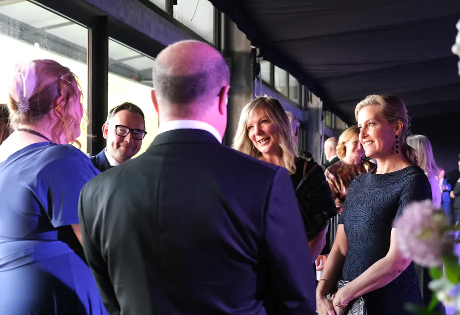 The Countess of Wessex meets a group of people in Jersey