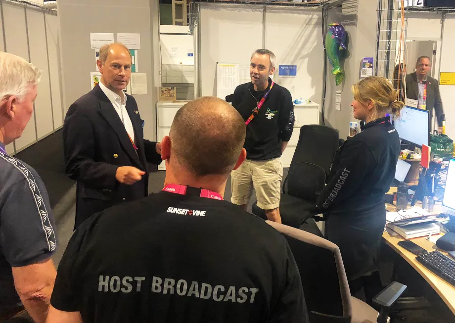 The Earl of Wessex at the International Broadcast Centre