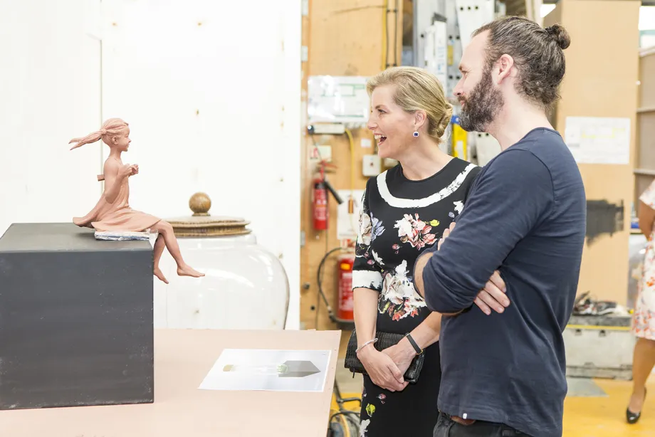 Countess of Wessex visits 3D Eye studio.