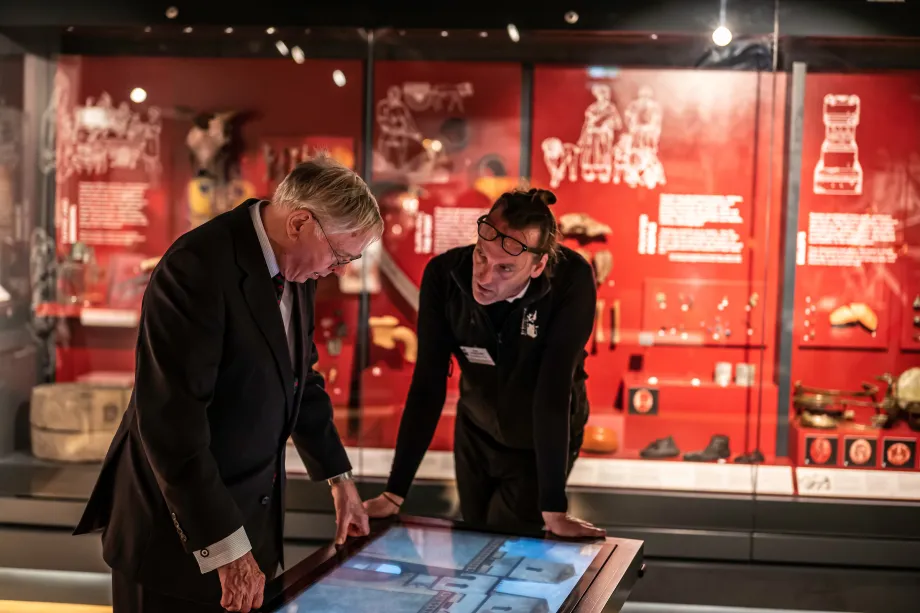 The Duke of Gloucester at the Trimontium Museum