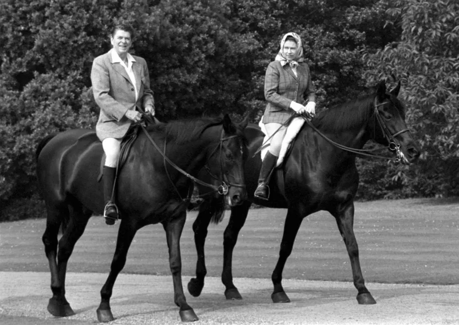The Queen and Ronald Reagan 