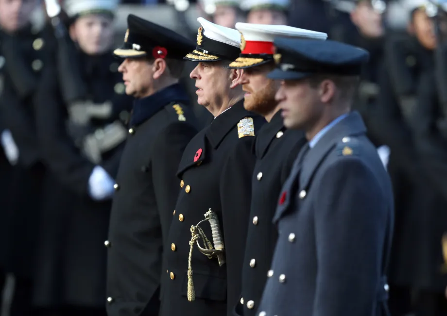 The Duke of Cambridge, Duke of Sussex, Duke of York and Earl of Wessex