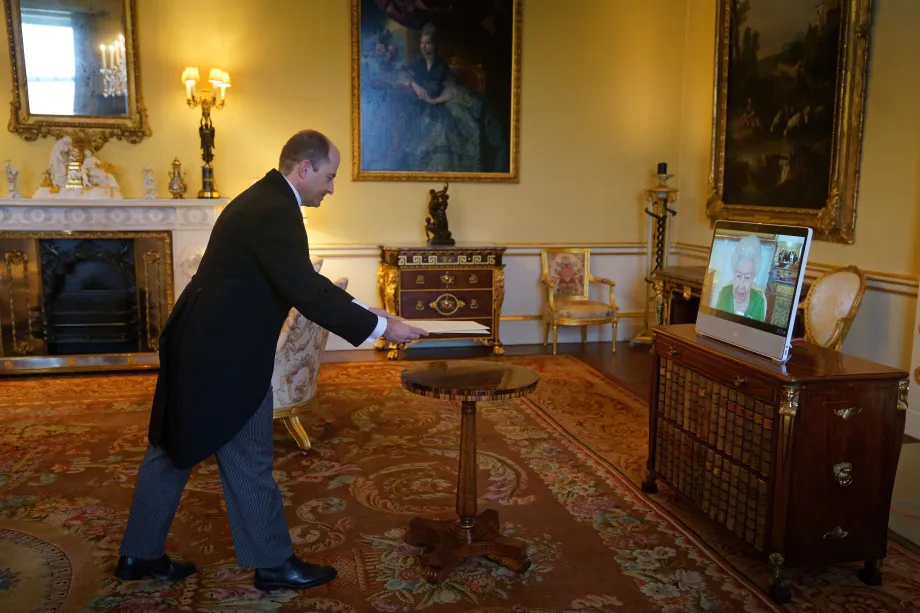 The Queen holds Audiences at Buckingham Palace