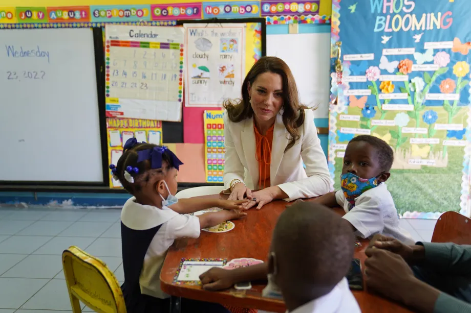 The Duchess of Cambridge at Shortwood Teacher’s College