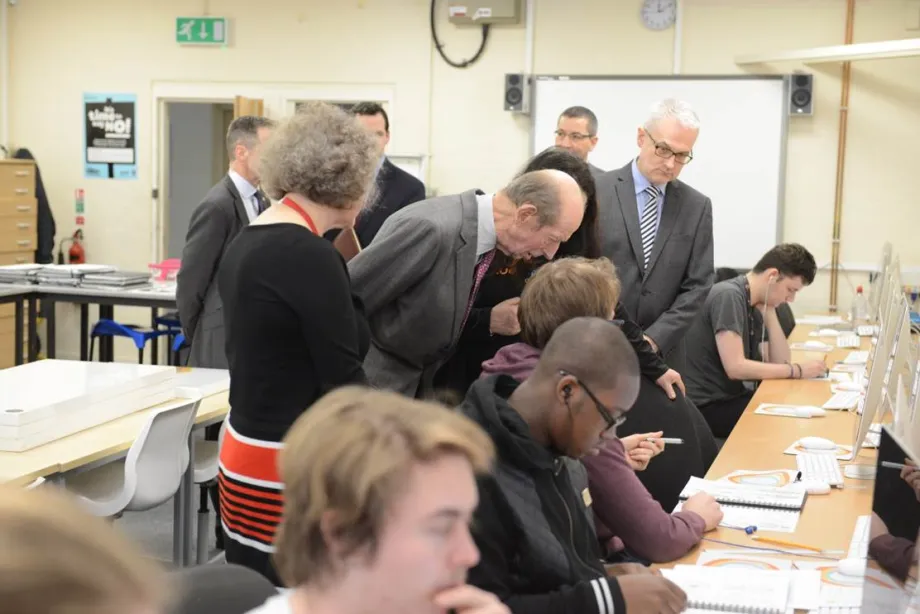 The Duke meets students