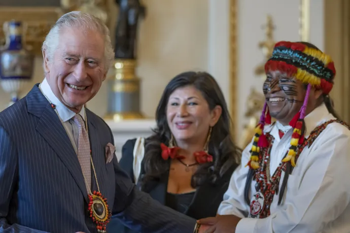The King with guests at the reception