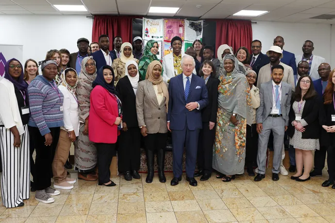 The King visits the Sudanese community