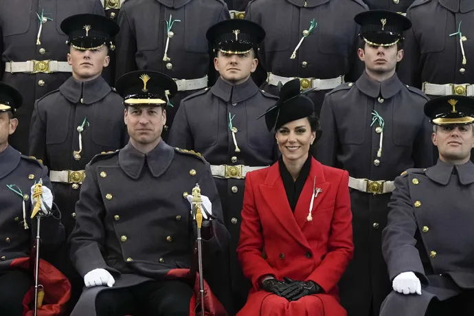 The Prince and Princess of Wales with the Welsh Guards