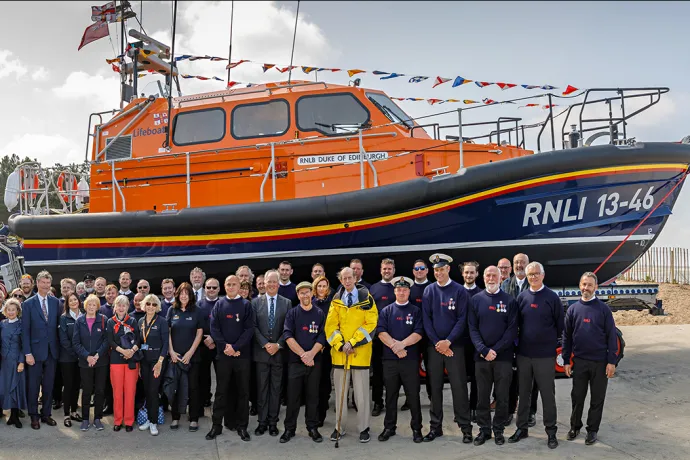 The Duke of Kent official names the new RNLI lifeboat, The Duke of Edinburgh 
