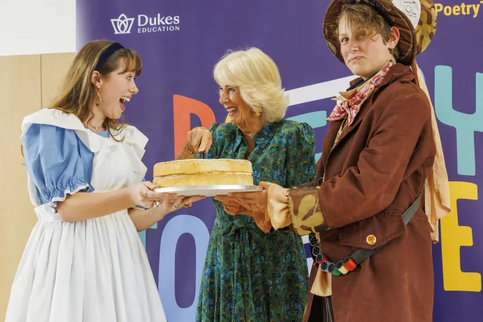 The Queen with Alice and The Mad Hatter