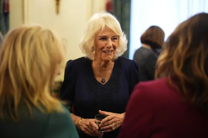 The Queen smiles during the BookTrust reception