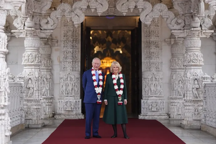 The King and Queen at Neasden Temple