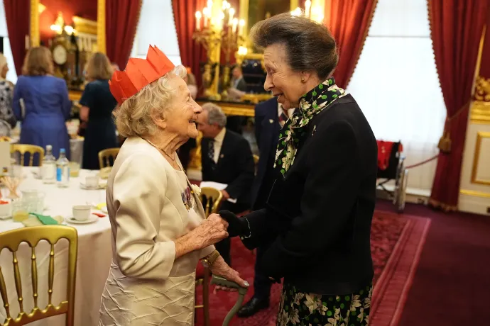 The Princess Royal meets veteran Dorothea Barron