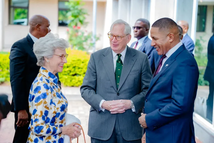 The Duke and Duchess meet His Excellency President Advocate Duma Boko