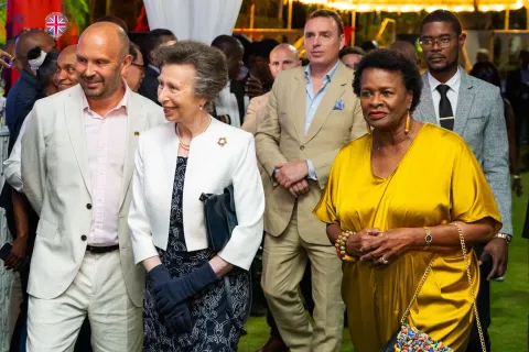 The Princess Royal with The President of Barbados