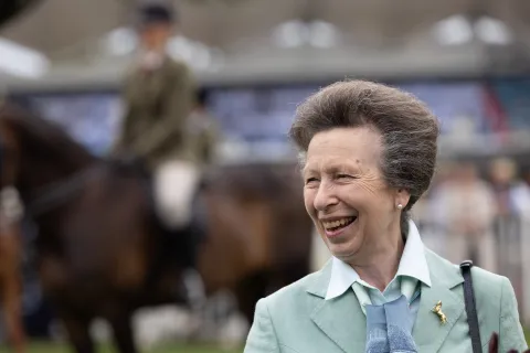 The Princess Royal smiles at Dublin Horse Show 
