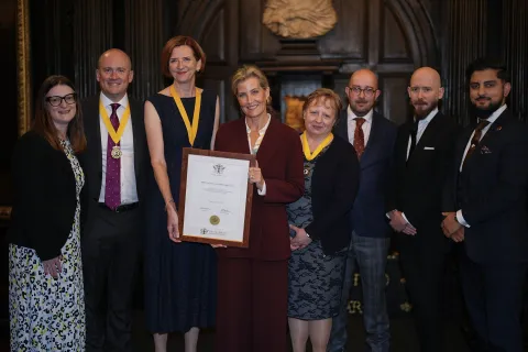 The Duchess of Edinburgh receives an Honorary Fellowship from The College of Optometrists